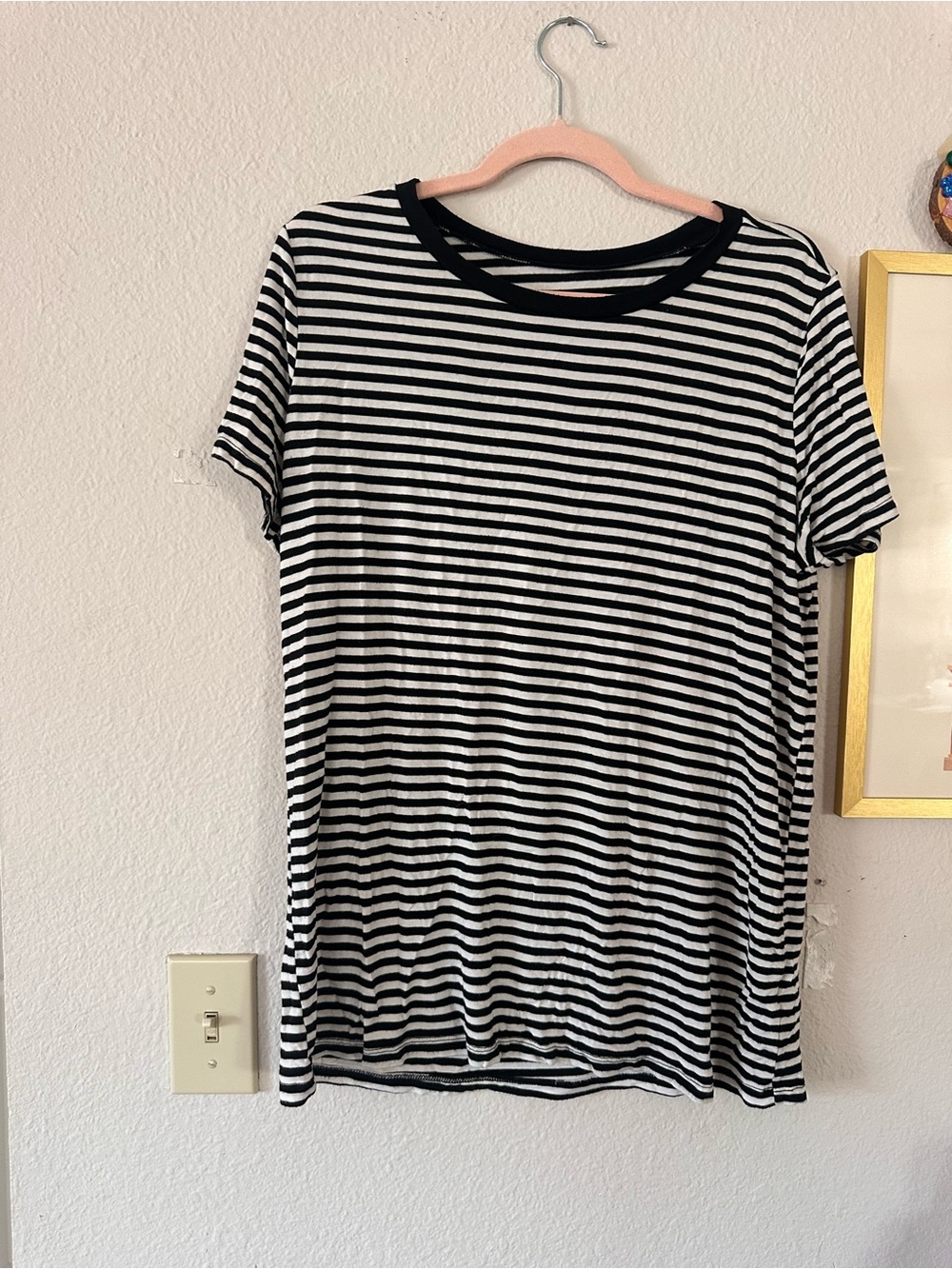 Torrid 0 Black and White Stripe T-Shirt